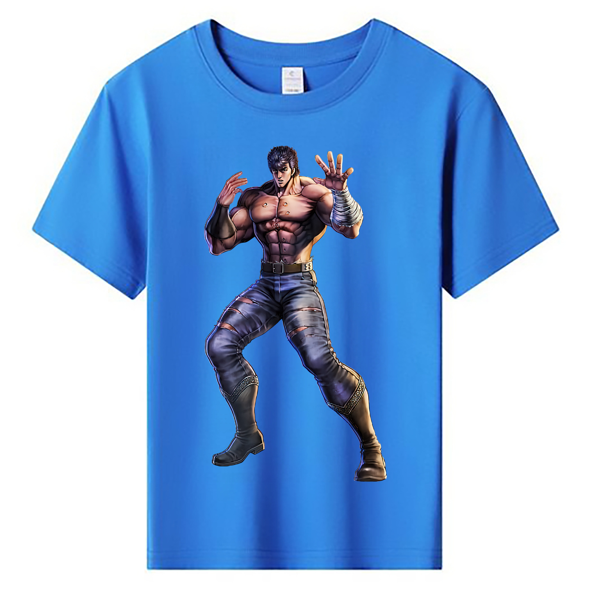 （画像用） 北斗の拳 Fist of the North Star 綿100％キッズTシャツ（フロントプリント）